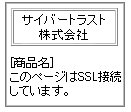 SSL暗号化確認画面 日本語